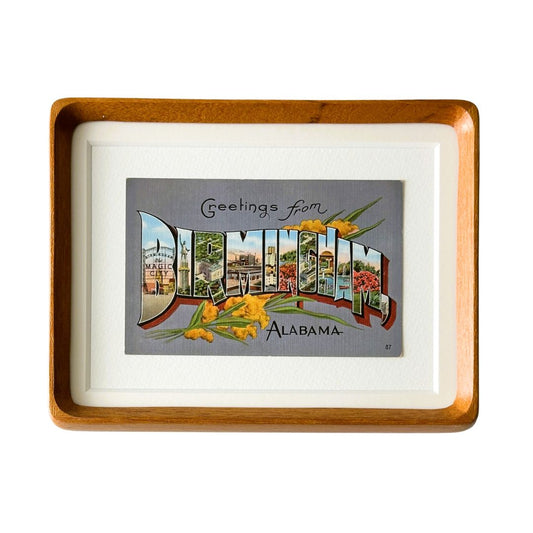 Alabama Birmingham Framed Vintage Postcard