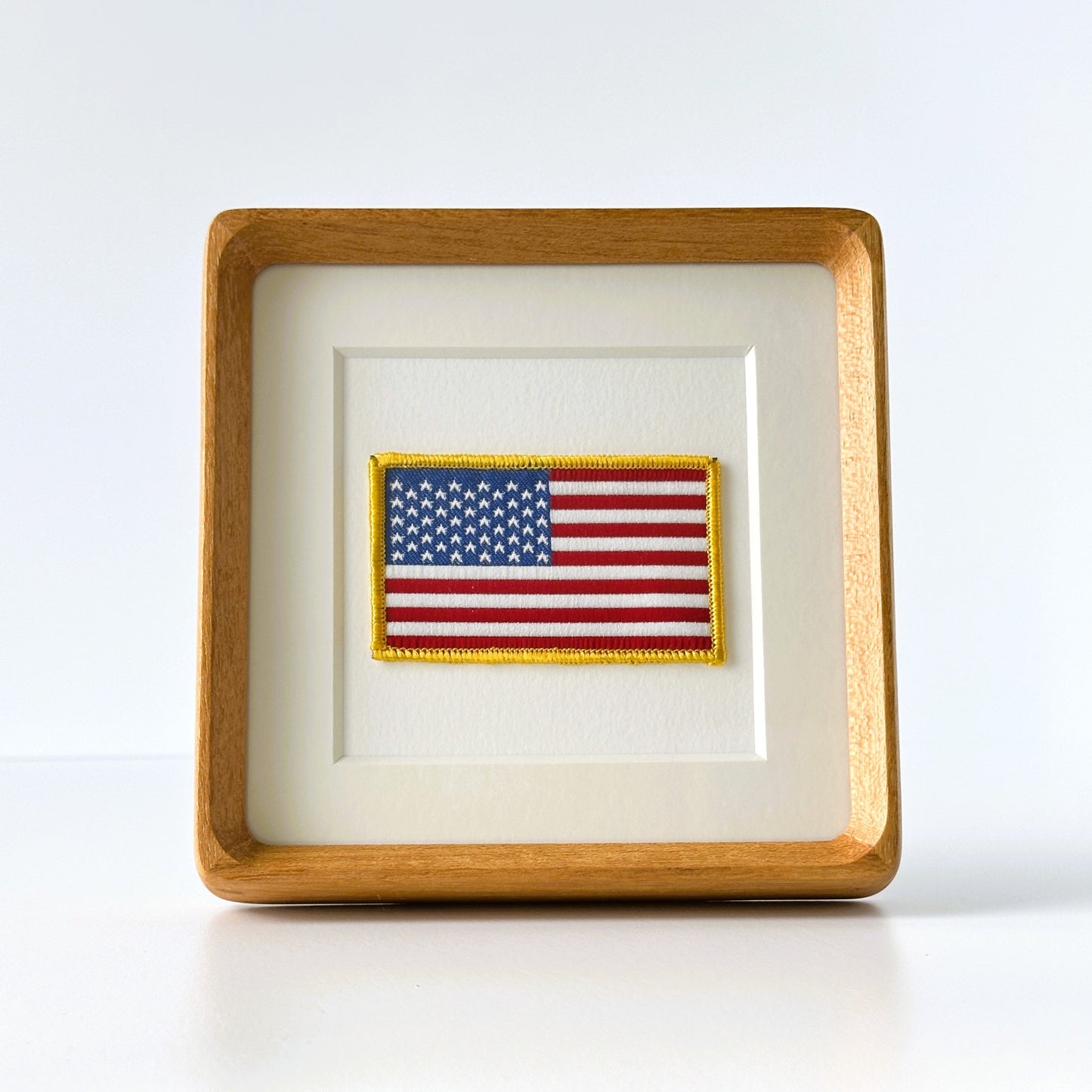 American Flag Framed Vintage Travel Patch