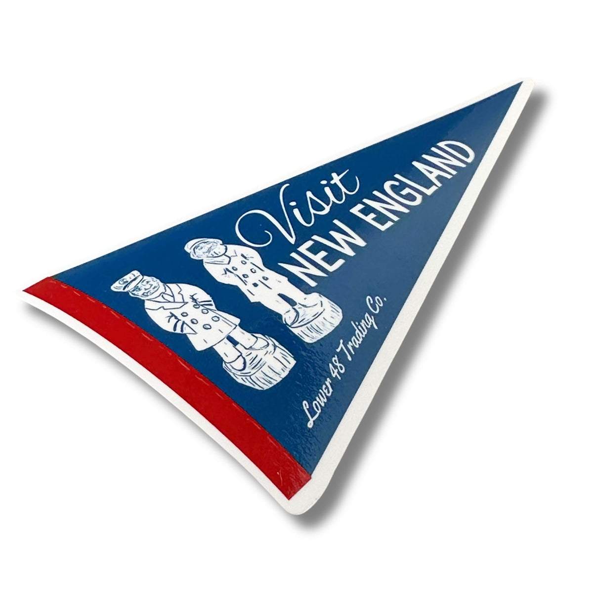 American Old Salt New England Pennant Weatherproof Large 6 Inch Sticker