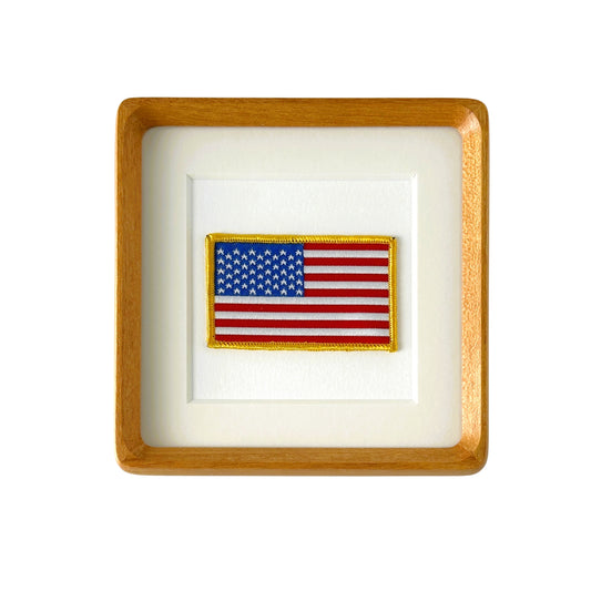 American Flag Framed Vintage Travel Patch