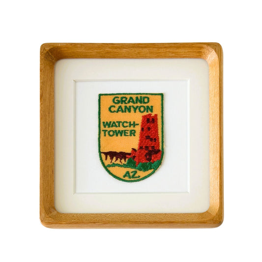 Arizona Grand Canyon National Park Watch Tower Vintage Framed Travel Patch
