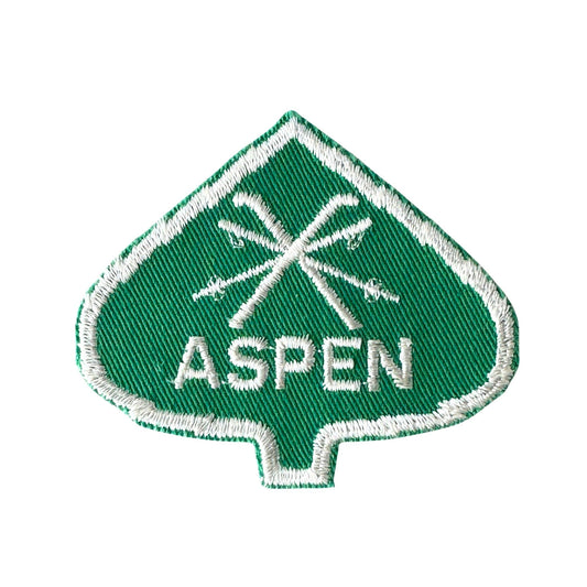 Colorado Aspen Green Leaf Ski Vintage Patch