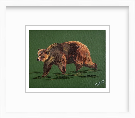 Wyoming Grizzly Bear Painting Giclee Art Print