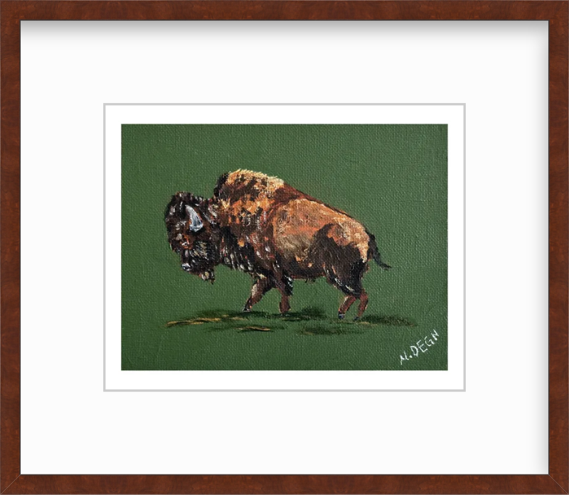 Wyoming Bison Painting Giclee Art Print