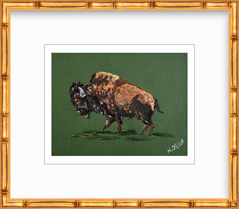 Wyoming Bison Painting Giclee Art Print