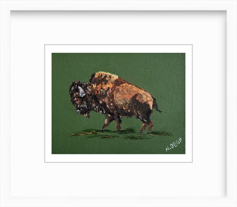 Wyoming Bison Painting Giclee Art Print