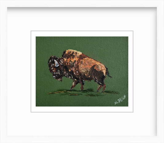 Wyoming Bison Painting Giclee Art Print