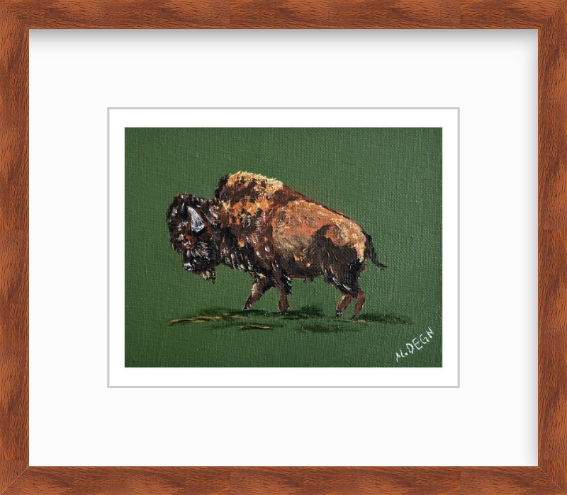 Wyoming Bison Painting Giclee Art Print