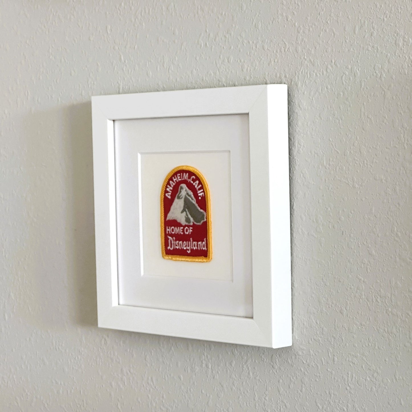 California  Home of Disneyland Framed Vintage Travel Patch