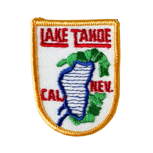 California Nevada Lake Tahoe Map View Vintage Patch