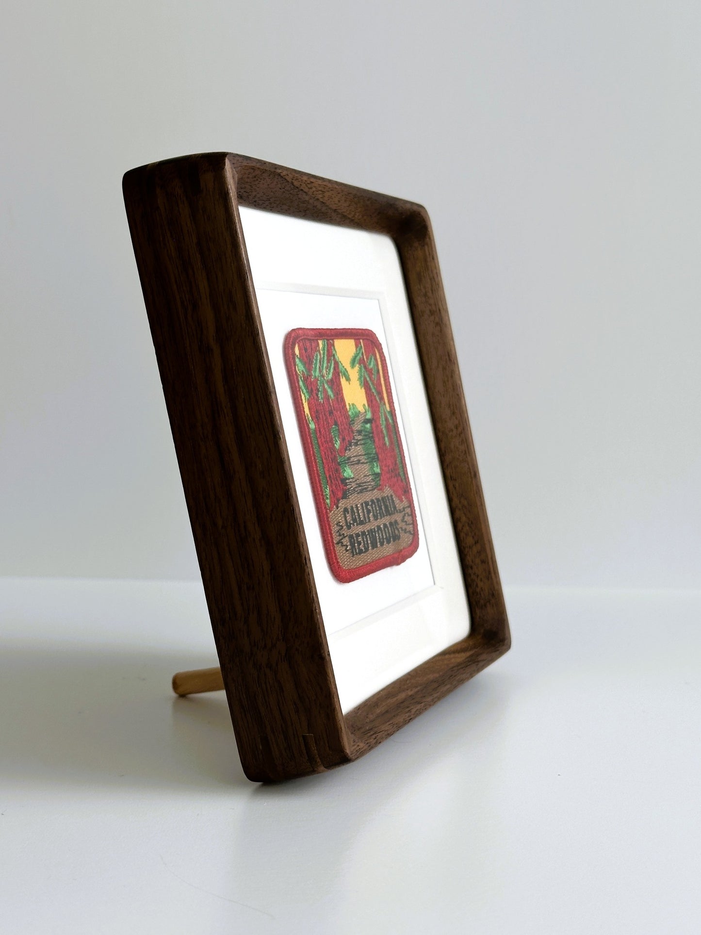 California Redwoods National Park Vintage Patch Wood Framed