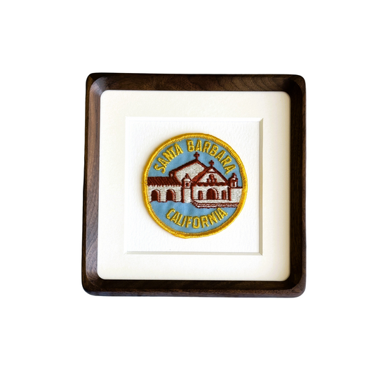 California Santa Barbara Framed Vintage Travel Patch
