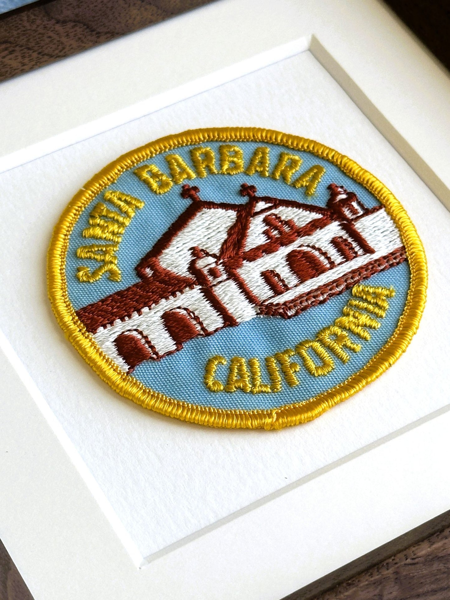 California Santa Barbara Framed Vintage Travel Patch