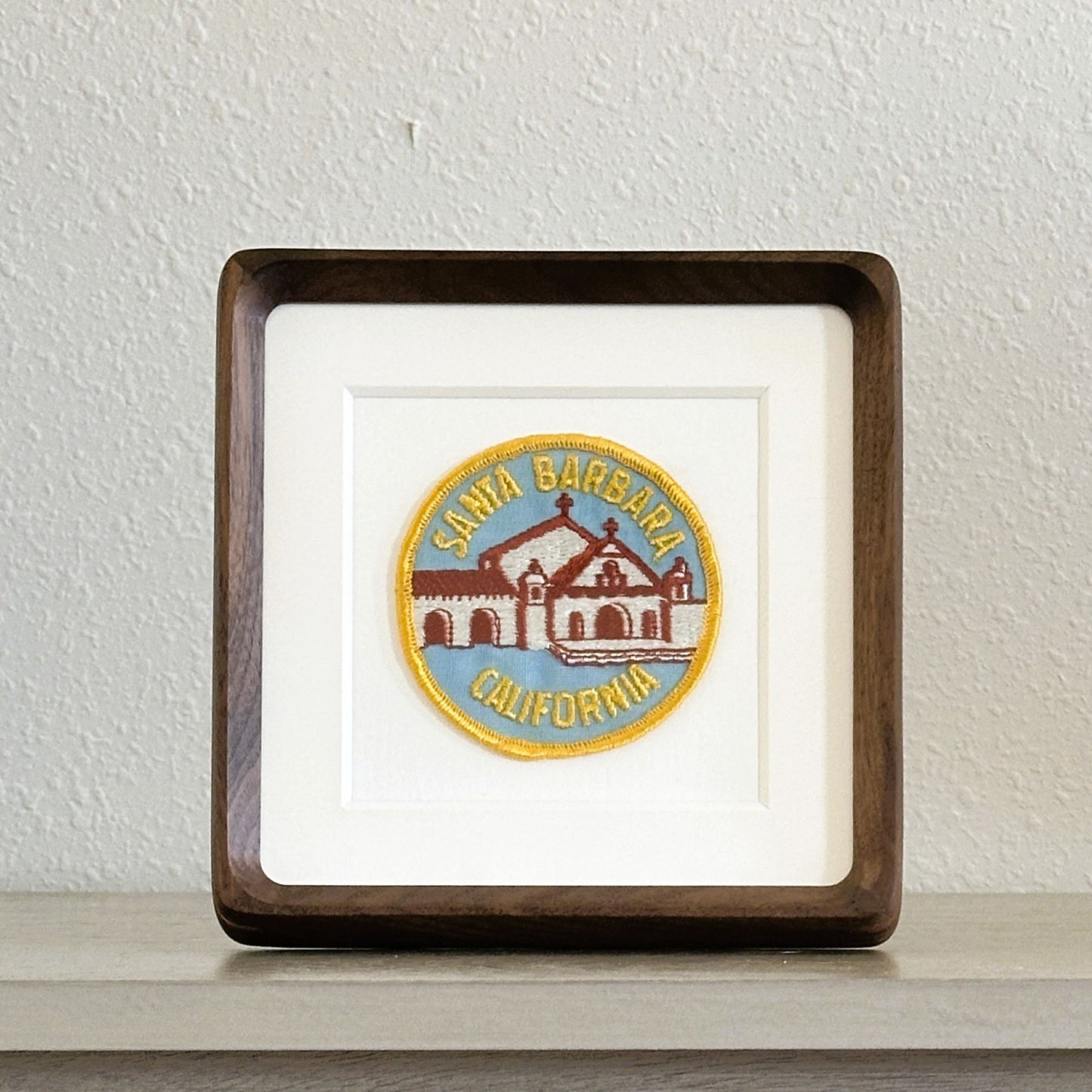 California Santa Barbara Framed Vintage Travel Patch