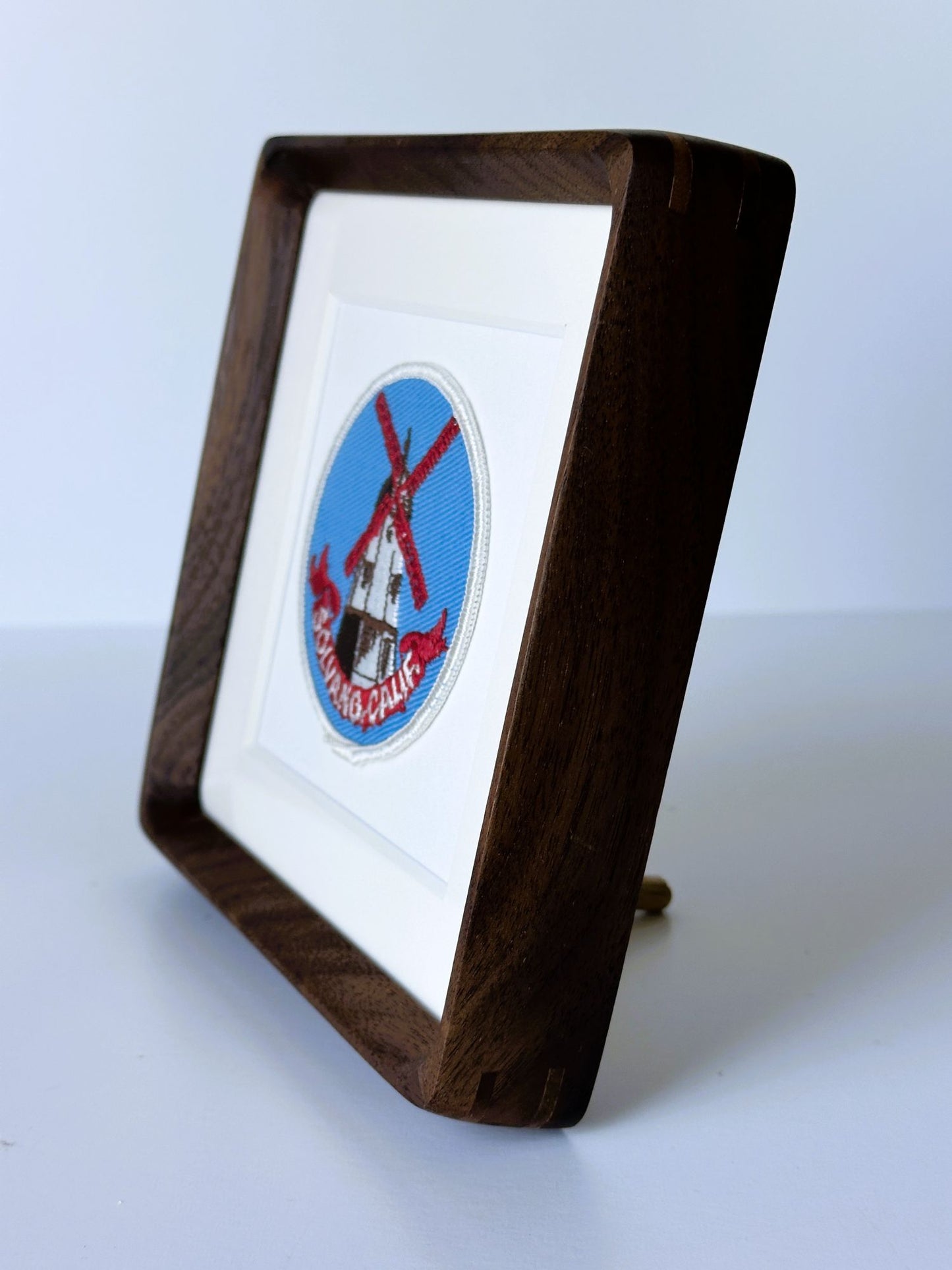 California Solvang Windmill Framed Vintage Travel Patch