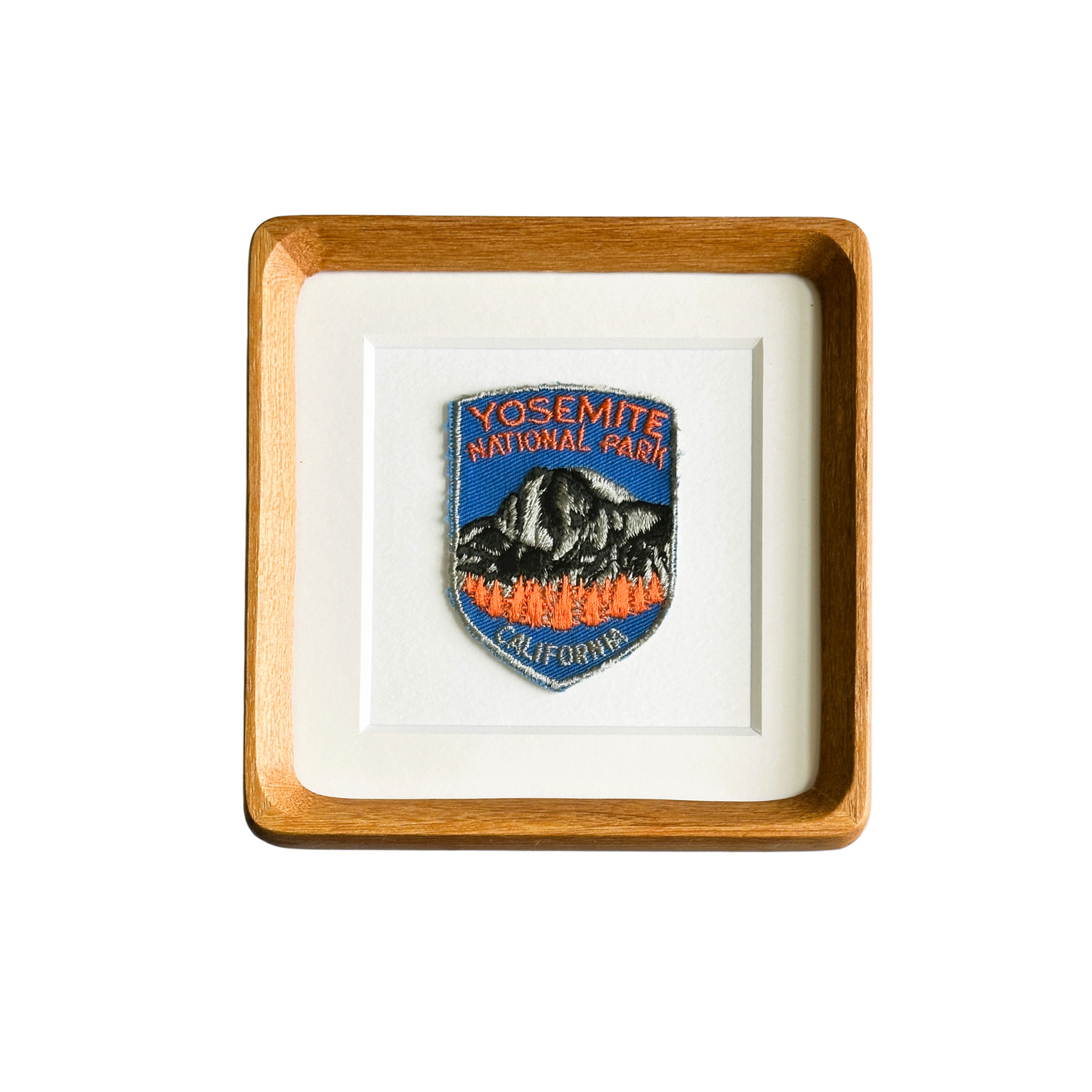 California Yosemite National Park Vintage Patch Wood Framed