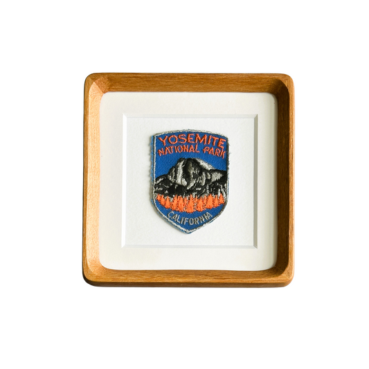 California Yosemite National Park Vintage Patch Wood Framed