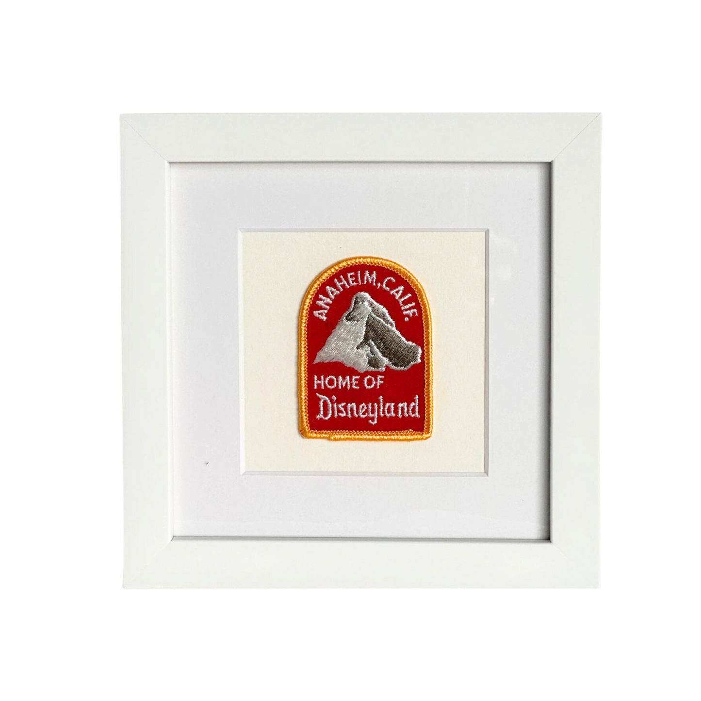 California  Home of Disneyland Framed Vintage Travel Patch