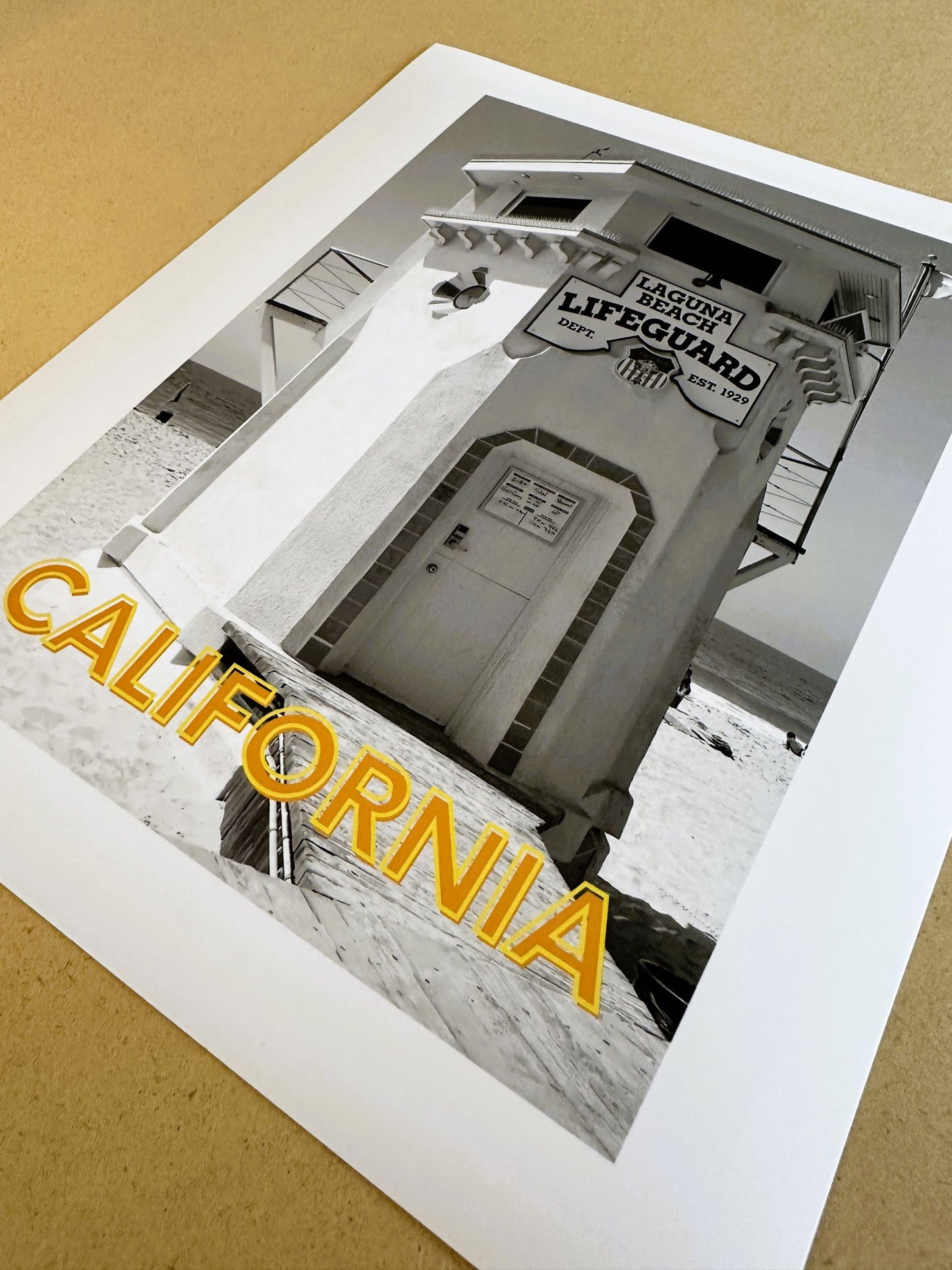 California Laguna Beach Lifeguard Station Giclee Travel Print