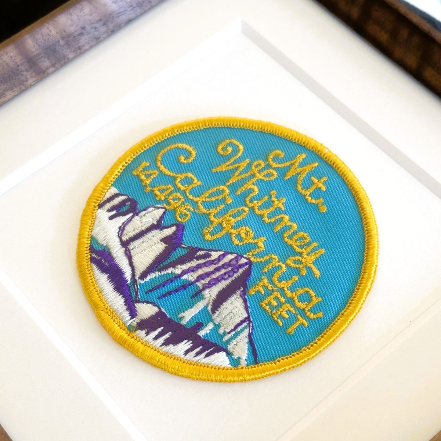 California Mt Whitney Framed Vintage Travel Patch
