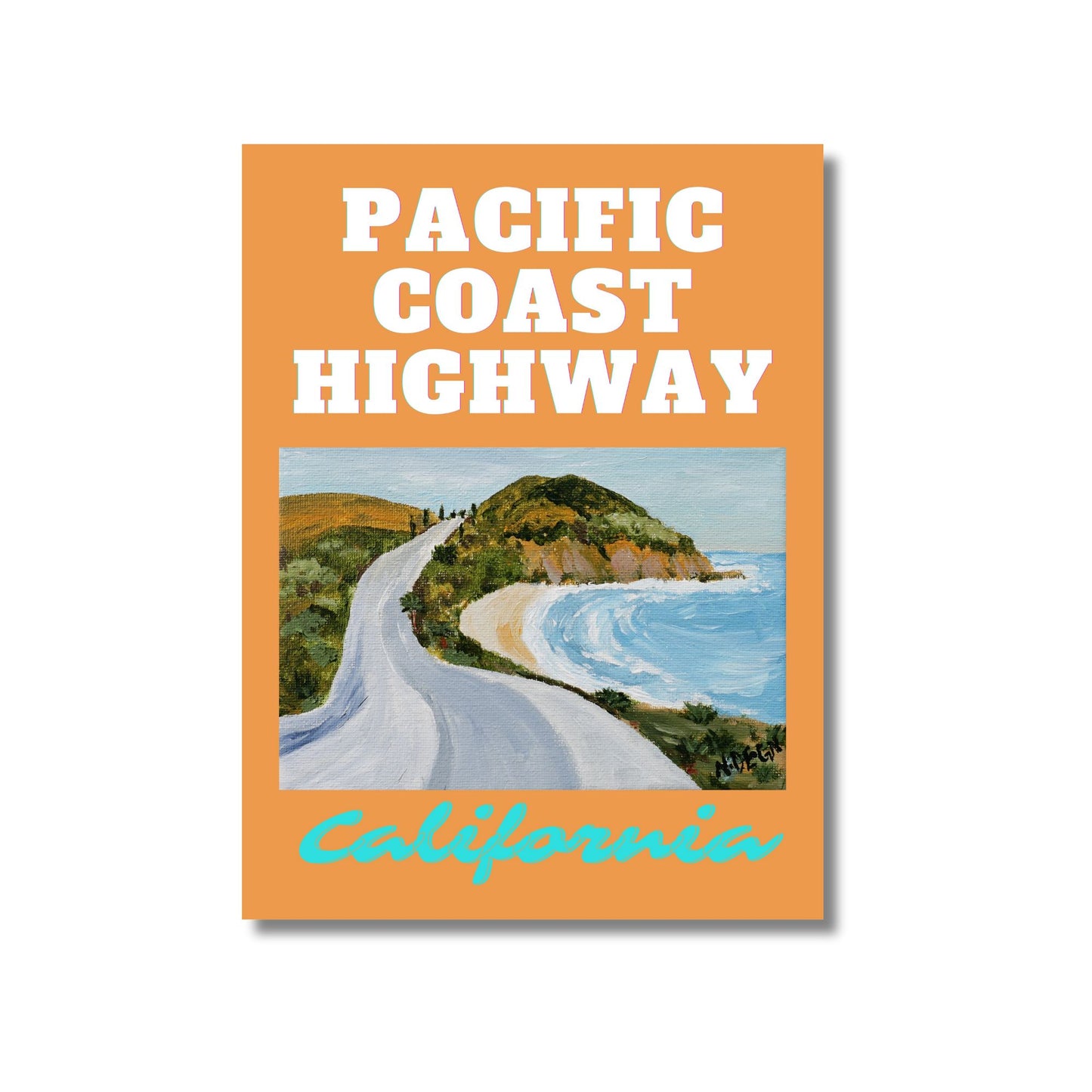California Pacific Coast Highway Giclee Travel Art Print