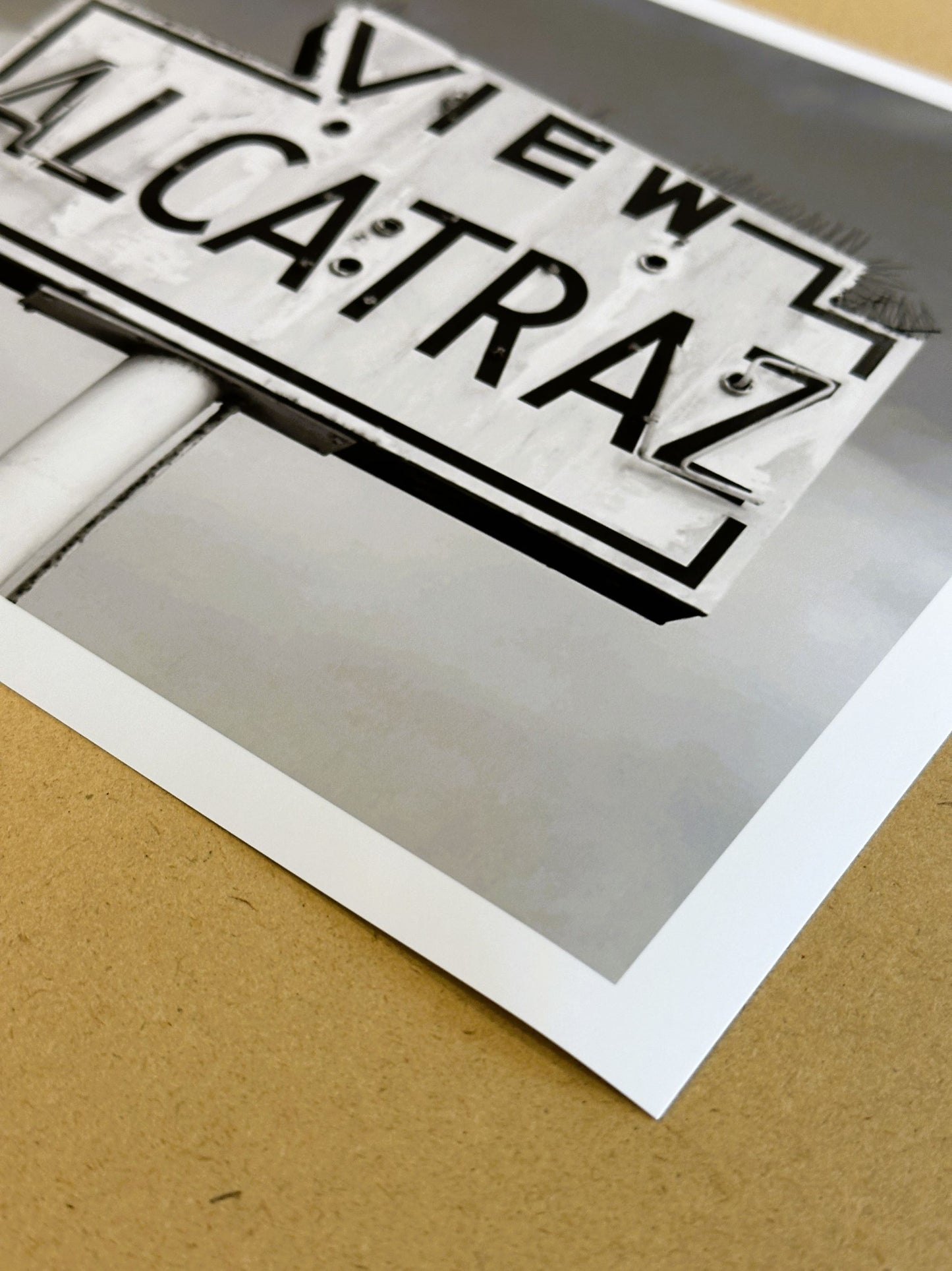 California San Francisco View Alcatraz Sign Giclee Travel Print
