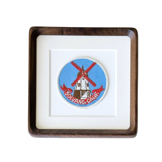 California Solvang Windmill Framed Vintage Travel Patch