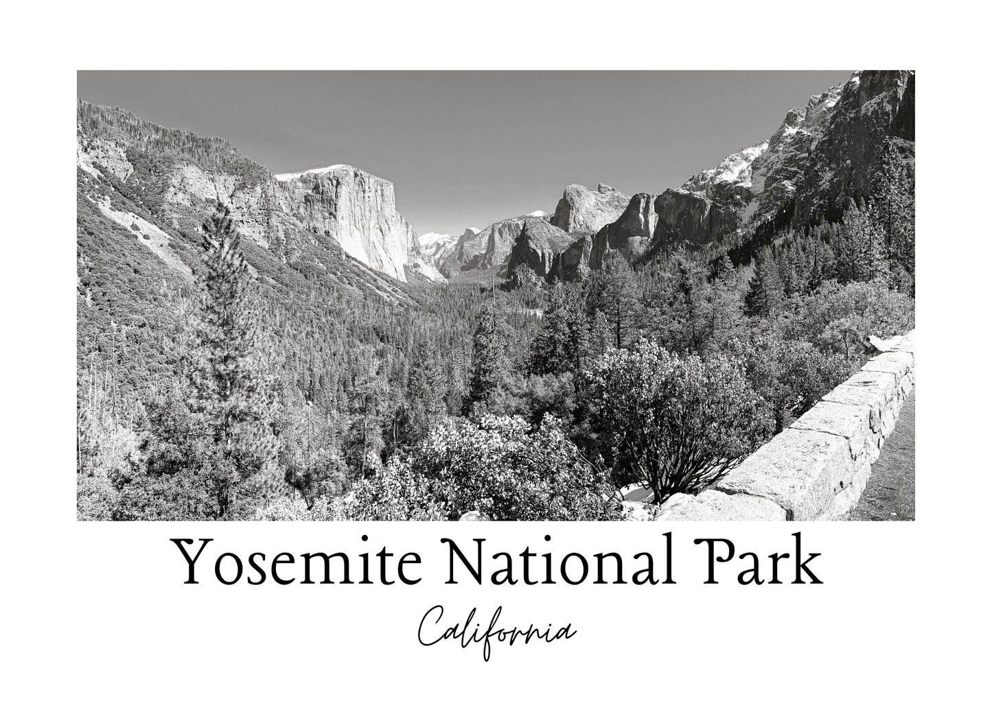 California Yosemite National Park Giclee Travel Print