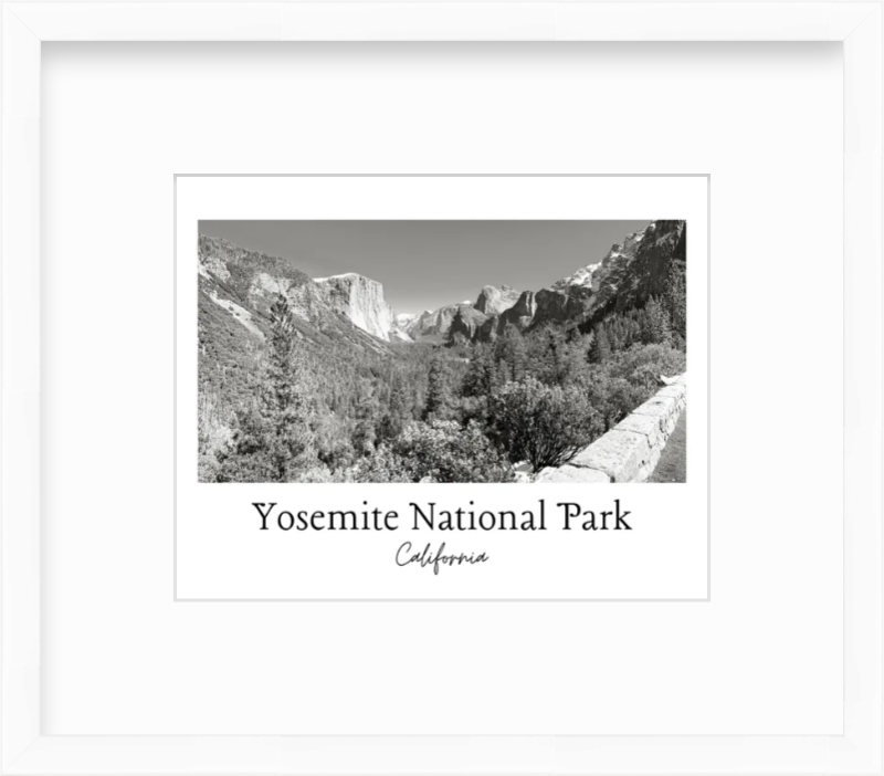California Yosemite National Park Giclee Travel Print
