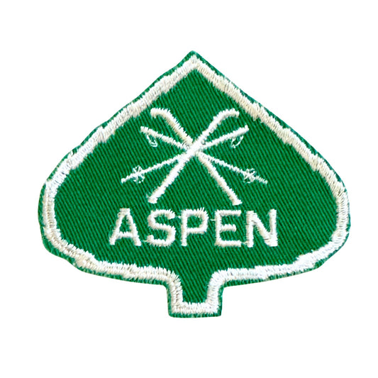 Colorado Aspen Ski Green Leaf Vintage Patch