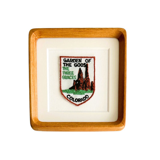 Colorado Springs Garden of the Gods Vintage Framed Travel Patch
