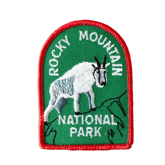 Colorado Rocky Mountain National Park Big Horn Sheep Green Vintage Patch