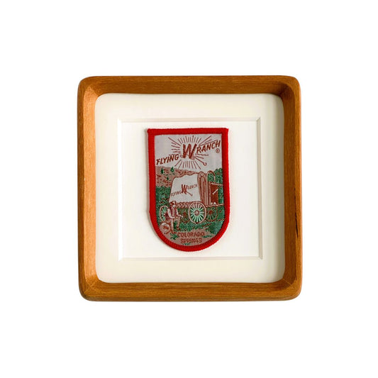 Colorado Springs Flying W Ranch Vintage Framed Travel Patch