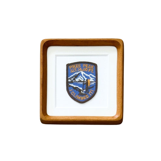 Colorado Pikes Peak, I Climbed It, Vintage Framed Travel Patch