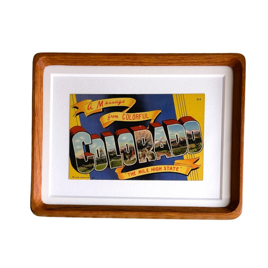 Colorado The Mile High State Framed Vintage Postcard