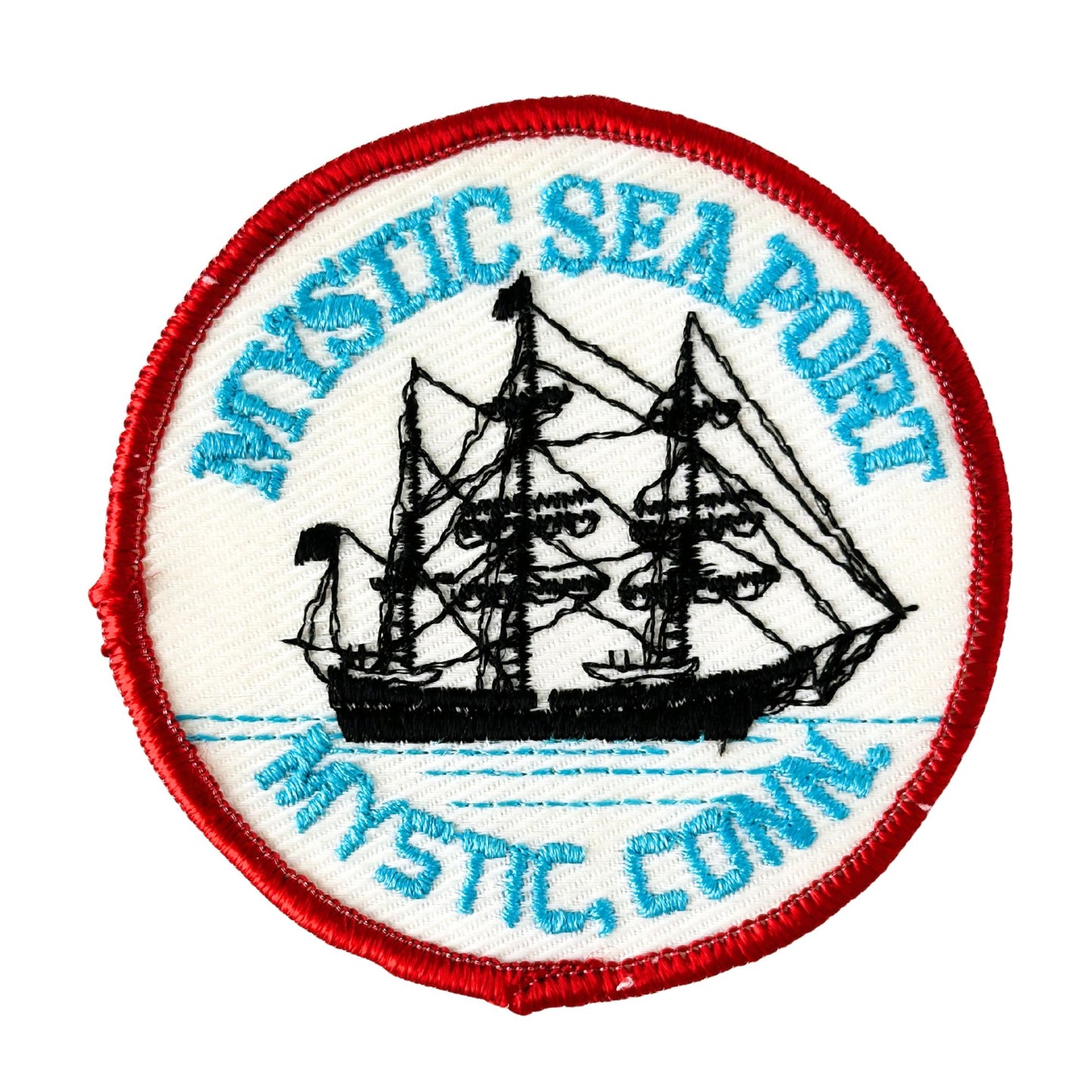 Connecticut Mystic Seaport Tall Ship Large Vintage Patch