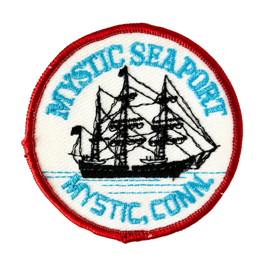 Connecticut Mystic Seaport Tall Ship Large Vintage Patch