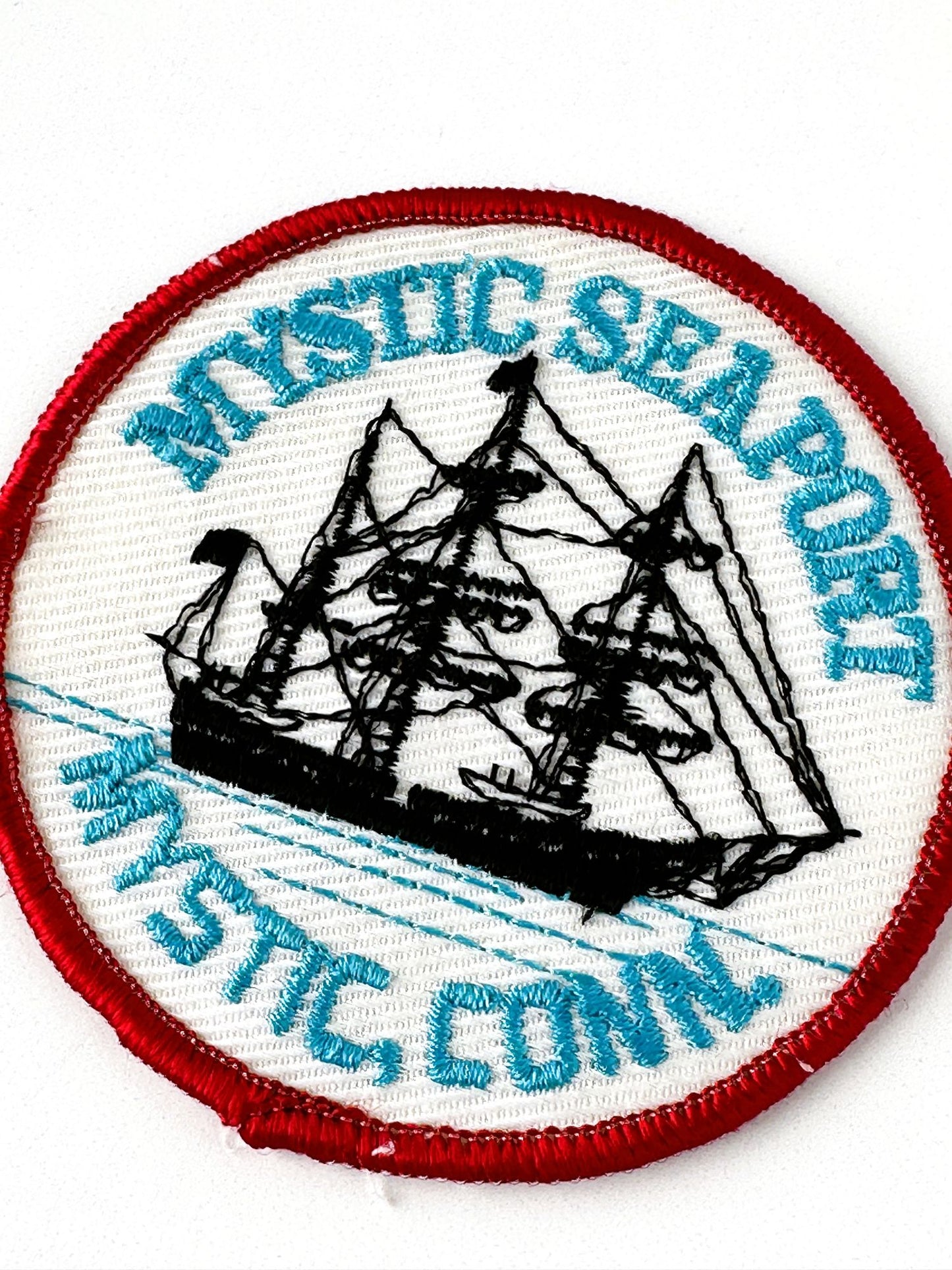Connecticut Mystic Seaport Tall Ship Large Vintage Patch