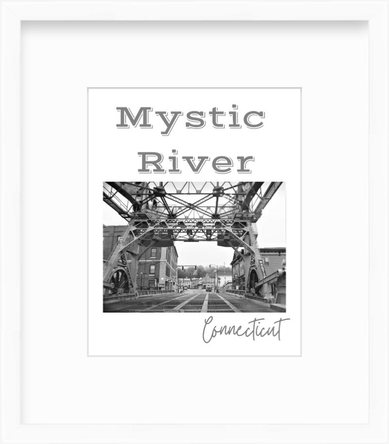 Connecticut Mystic River Giclee Travel Print