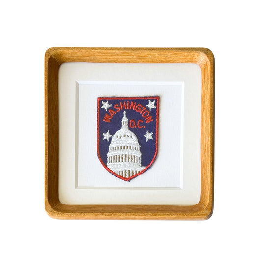 DC Vintage Framed Travel Patch, Washington DC Capitol