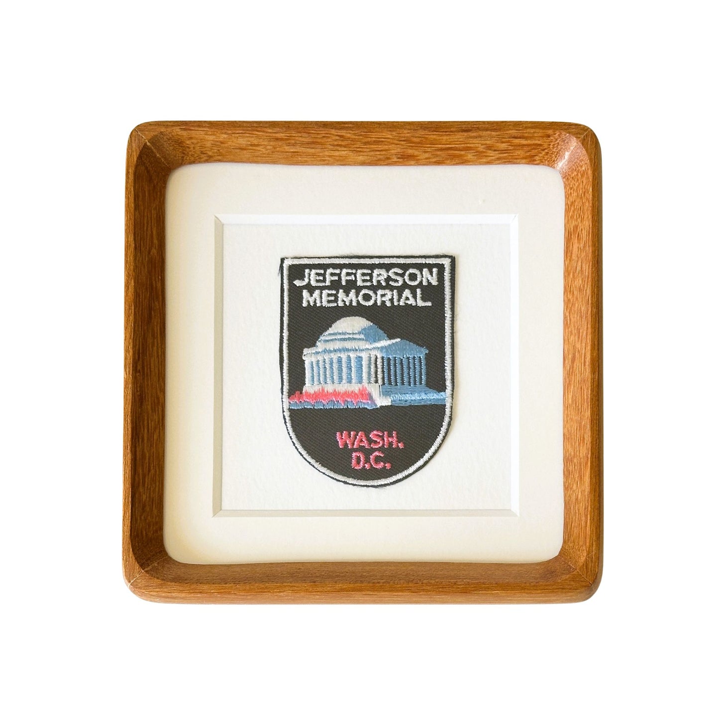 DC Washington Jefferson Memorial Vintage Framed Travel Patch