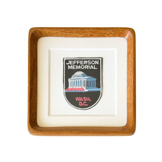 DC Washington Jefferson Memorial Vintage Framed Travel Patch