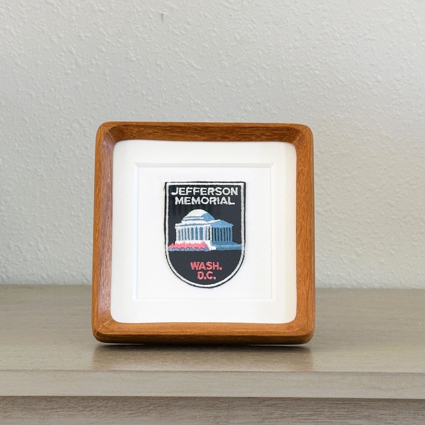 DC Washington Jefferson Memorial Vintage Framed Travel Patch