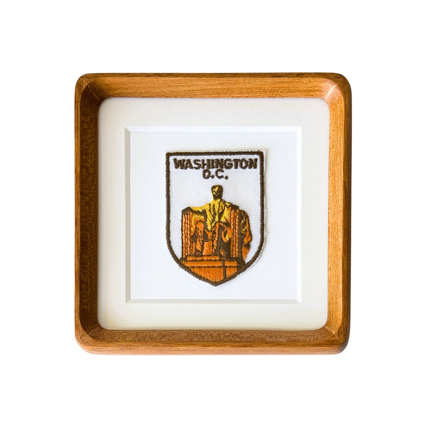 DC Washington Lincoln Memorial Vintage Framed Travel Patch