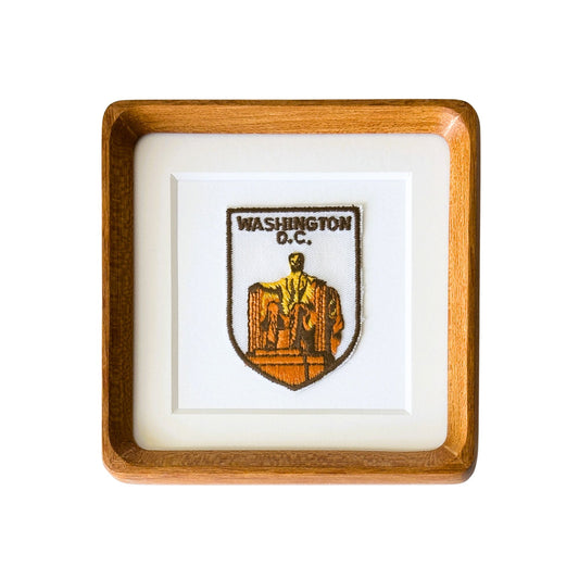 DC Washington Lincoln Memorial Vintage Framed Travel Patch
