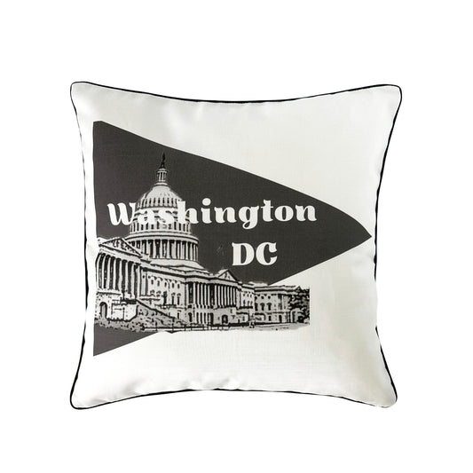 DC Washington Pennant Design Throw Pillow