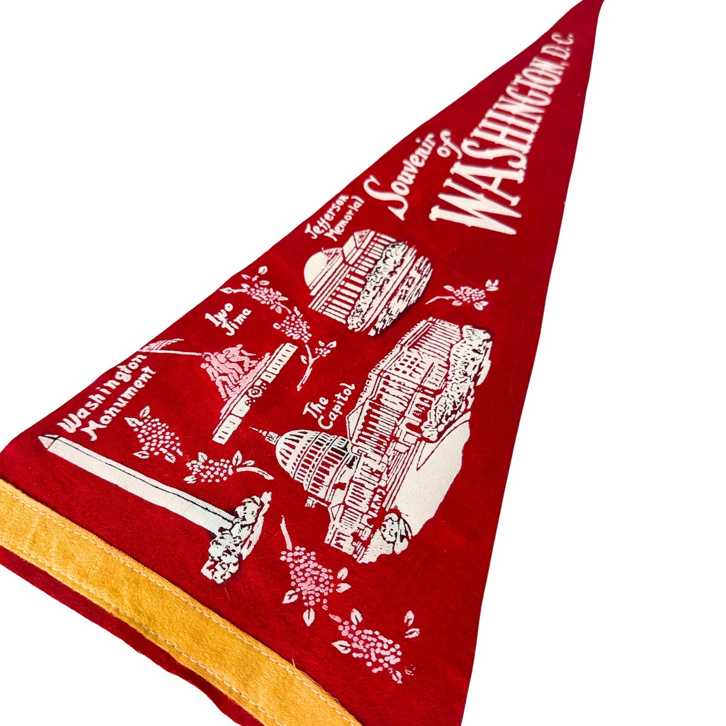 DC Washington Souvenir of Washington Large Red Vintage Pennant