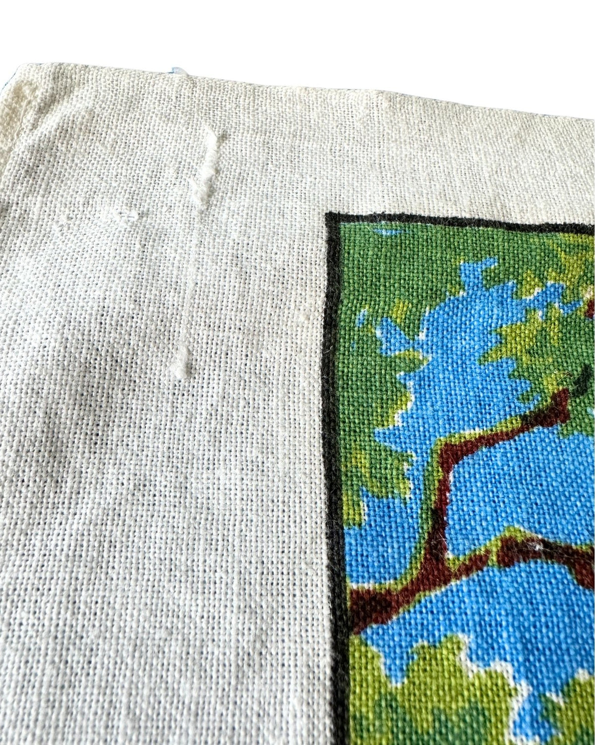 DC Washington US Capitol Vintage 1960's Hand Printed Kay Dee Linen 30x16 inches READY TO FRAME