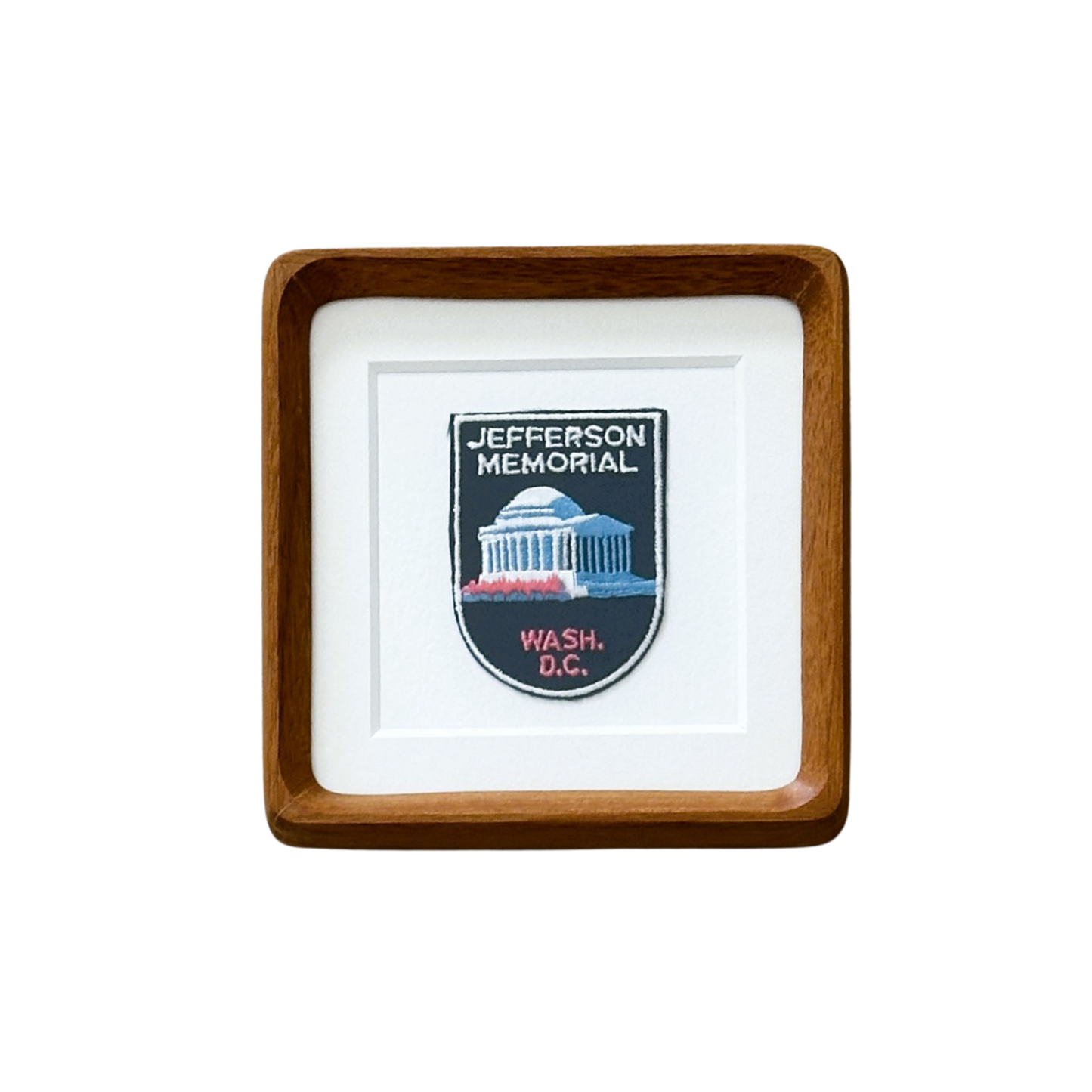 DC Washington Jefferson Memorial Vintage Framed Travel Patch