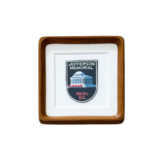 DC Washington Jefferson Memorial Vintage Framed Travel Patch